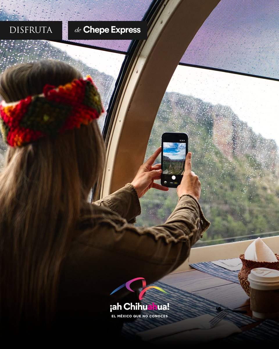 ahChihuahua's tweet photo. ¡Una travesía inolvidable sobre rieles al corazón de la Sierra Tarahumara! 🚂🌾 Desconéctate en el Chepe Express entre túneles, puentes y barrancas en este inicio de otoño. Elige tu vagón y recorre el Pueblo Mágico de Creel. 🏔️✨
#AhChihuahua #ChepeExpress https://t.co/V9dxQhFOLS