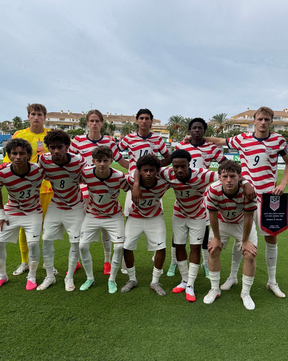 USYNT's tweet photo. The #U17MNT (2009) group earns a 1-1 draw with the Republic of Ireland in their first match in Marbella.

⚽️ Deven Cadigan https://t.co/3OrfwUdqcq