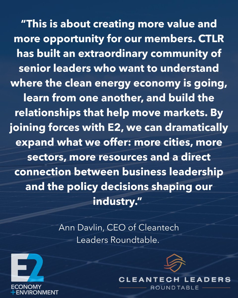 e2org's tweet photo. We will strengthen and amplify our voices by combining our membership. We will grow our reach and footprint by combining our resources. And together, we will make the case for clean energy clear and undeniable for lawmakers, the public, and the press. /6
https://t.co/bHj6yBa46y https://t.co/lA5ij6mMZD