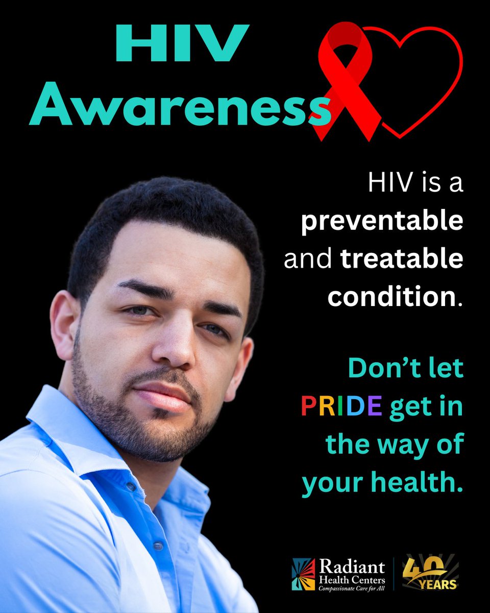 radianthealthoc's tweet photo. HIV is preventable & treatable, and early testing saves lives. About 1 in 8 people living with HIV in the U.S. don’t know their status (CDC).
We provide confidential testing, PrEP/PEP & comprehensive HIV care in OC.
📞 (949) 809-5700
#HIVAwareness #KnowYourStatus #HealthForAll https://t.co/VbVaQzXIzz