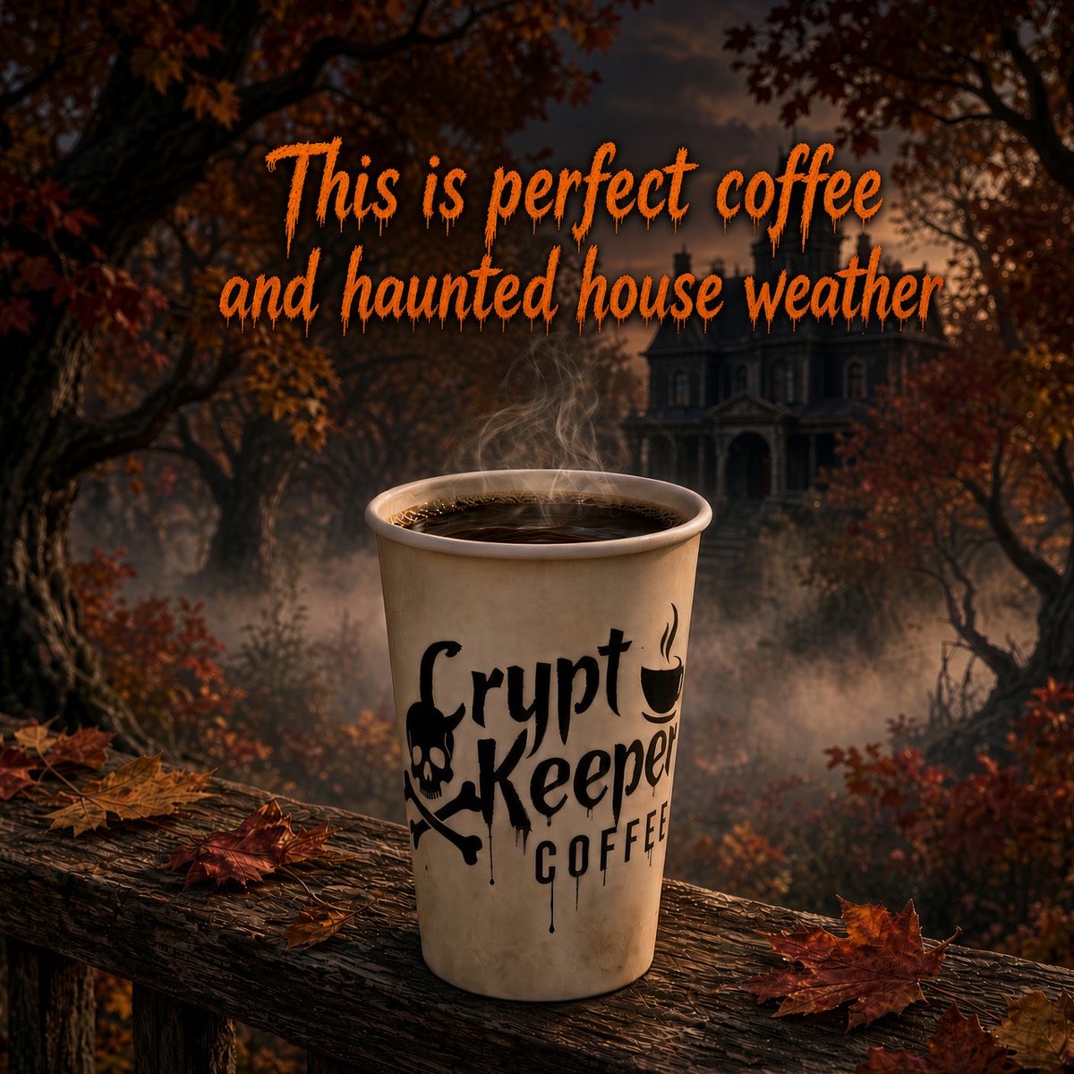 FrightmareHH's tweet photo. This weather is perfect for coffee and the compound! Get your tickets and come see us tomorrow night! Check out Crypt Keeper Coffee Shop and walk through Frightmare Haunted House. FALL IS HERE!!! 
https://t.co/KRNMqN62Pz https://t.co/pH756eL5Ja