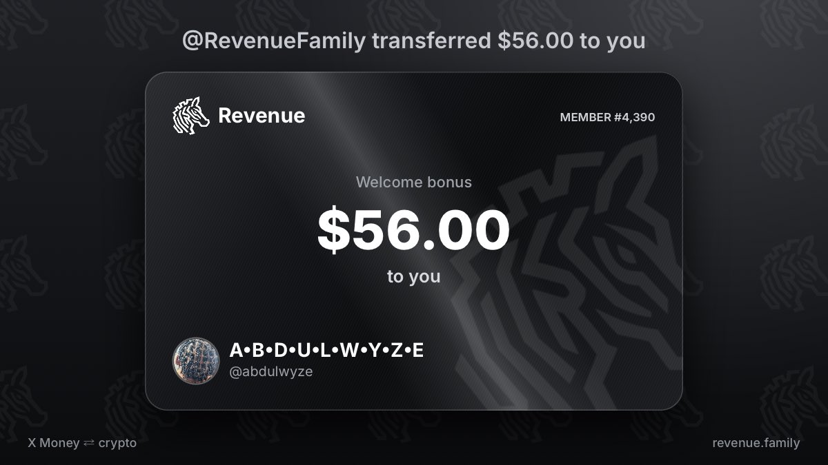 abdulwyze's tweet photo. @RevenueFamily I just received $56.00 from @RevenueFamily https://t.co/NoRMABk7om