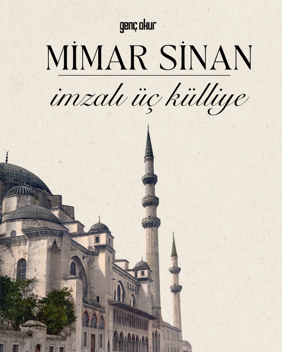 gencokur's tweet photo. Mimar Sinan imzalı üç külliye

*Sokollu Mehmed Paşa Külliyesi
*Kılıç Ali Paşa Külliyesi
*Valide-i Atık Külliyesi https://t.co/MC0iYqi0ca