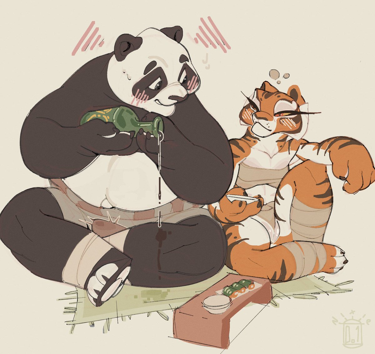 Nixie__01's tweet photo. tigress know's damn well where his gazing... 1/2 https://t.co/KsJB2kkMwu