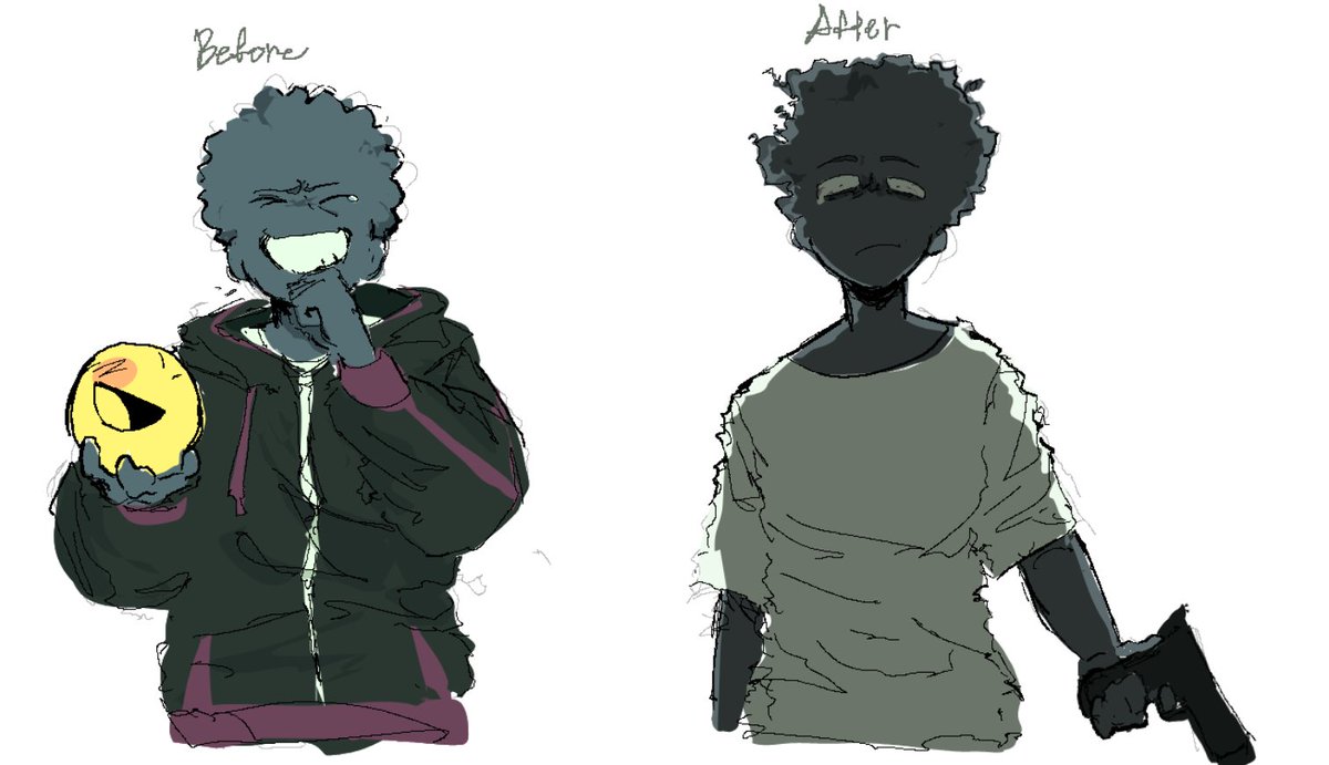 peepisser3000's tweet photo. I like to imagine not only does does mobs mental health get affected but also his physical health and appearance does too (Simple clothing, eyebags from improper sleep, unkempt hair blablabla) https://t.co/zaTUAt1gfh