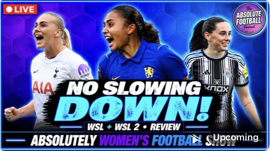 absoluteballpod's tweet photo. 🚨TONIGHT! 🚨

⚽️ Our Absolutely Women’s Football Show is back with some huge moments for the panel to delve into.

🔴 Live at 8.30pm on YouTube in partnership with @TheWhole115Y 

Commander of chaos @TFreyaTWrites is back from holiday and is joined by @paulwradio , our Danny and @mattlb1412 ! 

🗞️ Aston Villa sack Natalia Arroyo
🔵 London is blue as Chelsea win against Arsenal 
🔴 Manchester Utd get their first win of the season 
🔴⚫️⚪️The northeast are ruling the top spots in the WSL2 
🏆 Live UWCL and league cup updates!

🎙️Join us in the live chat to share your views from the weekend, we’ll see you soon!
https://t.co/Z2tYE5mY8R