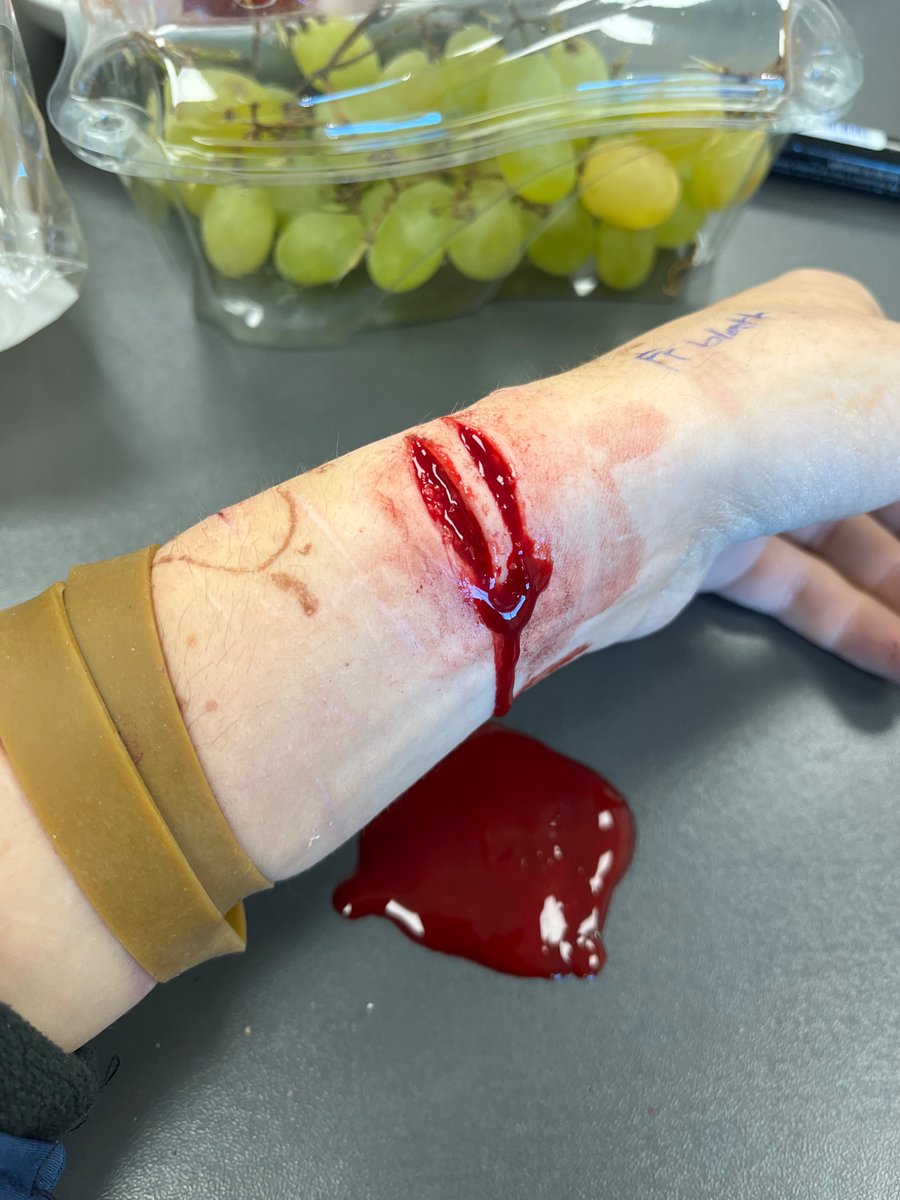 Mybigaaahballs's tweet photo. It got taken down so here we go again. ITS FAKE SFX MAKE UP MADE WITH AI FOR HALLOWEEN. #slittwt #shtwt #sh #beanstwt https://t.co/6AgNJL6jam