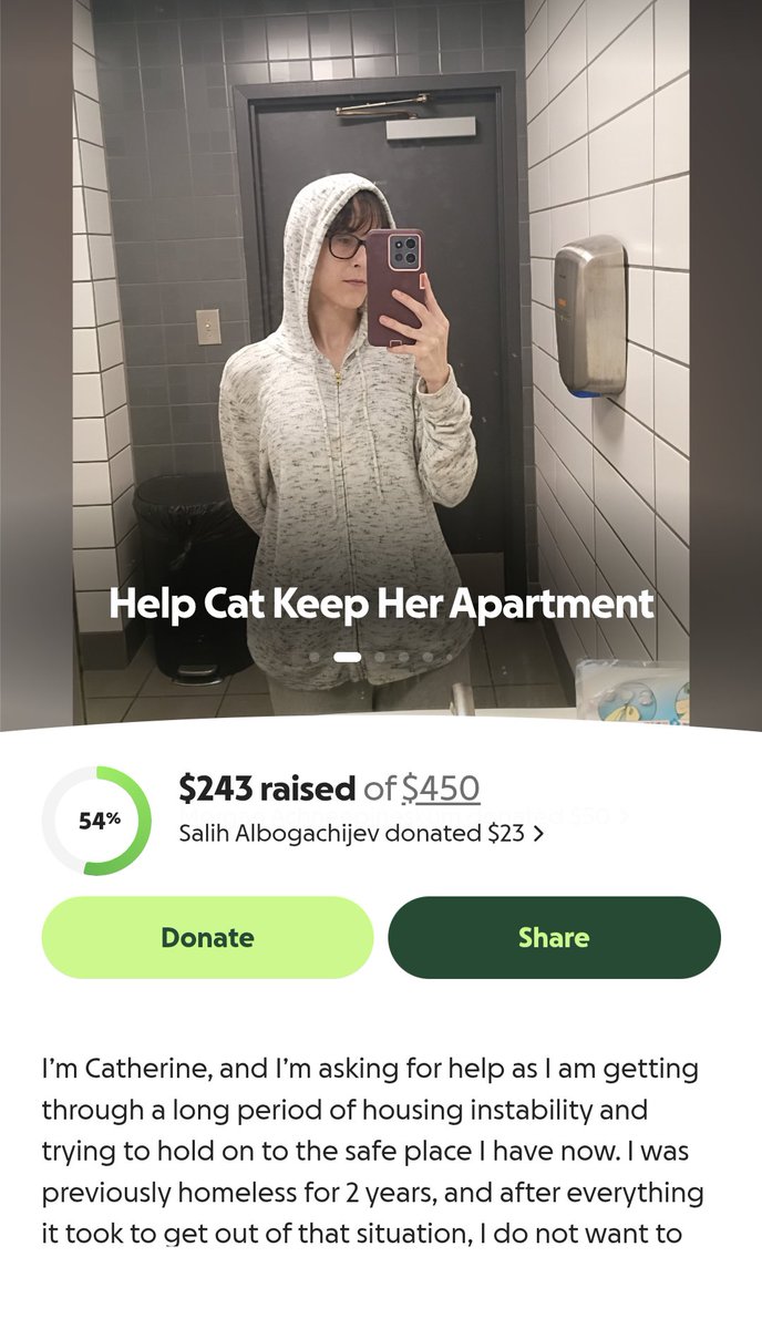 CatsMakeBiscuit's tweet photo. Hi! I'm Cat. I was homeless for two years and just recently got an apartment to live in, I'm praying to stay another month. Please help me if you can. https://t.co/vdPoXZxkha