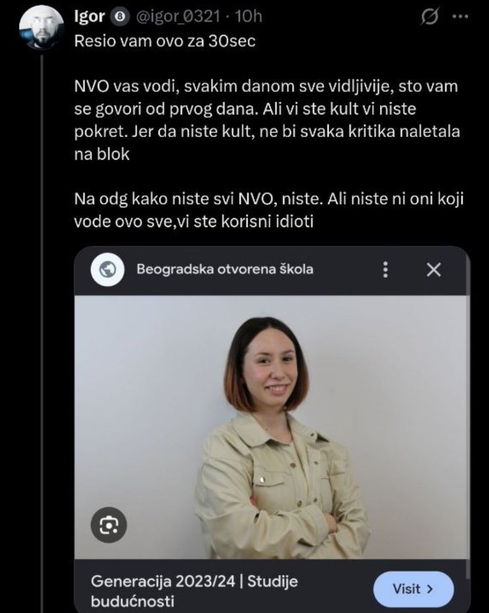 Mio6672's tweet photo. @MladenObraz Pa pobogu samo cutanje po pitanju Mladica je trebalo da ti bude dovoljno da shvatis ko ih vodi i ko su oni u stvari. Jovo jbn Bakic, Zeljko jbn Hubac helsinski odbor za ljudska prava.Pogledaj im poslednju konferenciju ko im je vodio i u kojoj sali su drzali. https://t.co/iqteo6ss3D