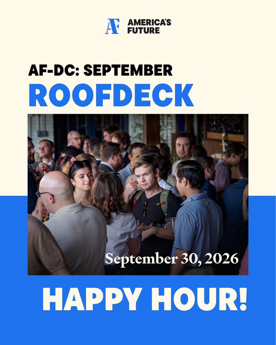 AFempowers's tweet photo. Kick off fall with AF-DC on the roof! 🍂⁠
⁠
Join us TONIGHT at Salazar for our September Roofdeck Happy Hour. Catch up with friends, meet new faces, and connect with DC’s liberty community over beer, wine, small bites, and great conversation.⁠
⁠
📅 Wednesday, September 30⁠
⏰ 5:30–7:30 PM⁠
📍 Salazar | Washington, DC⁠
⁠
Grab a friend and join us!⁠
⁠
👇 Register here: https://t.co/lwQZyXL7nW