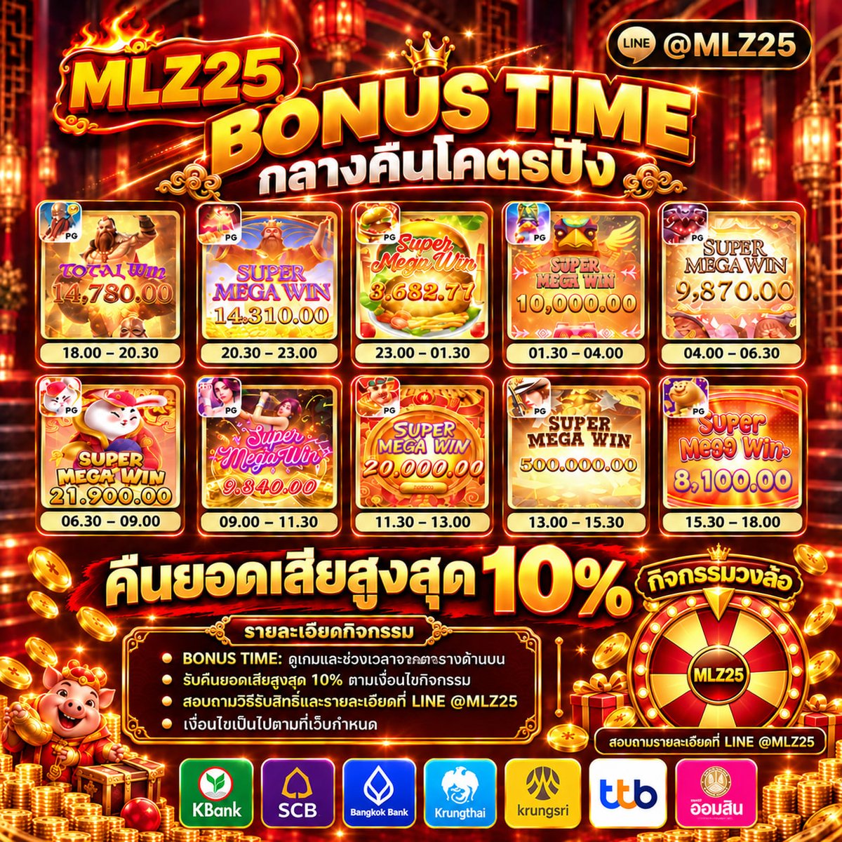 MLZ25vip's tweet photo. MLZ25 😎😚
🎮 เปิดเเพ็กเกจ BIG WIN ค่าย PP
⚡️  เเตกหนัก จ่ายจริง ! ⚡️

⬆️ อัตราชนะสูงถึง 95%
⬆️ ไลน์จ่ายสวยตัวคูณเน้นๆ

📱 ติดต่อแอดมิน » @ MLZ25 (มี @ ข้างหน้า)      
🎮 ทางเข้าเล่น » https://t.co/pWFRJNZdlK 

#สล็อต #เเจกจริง #เว็บตรง #เครดิตฟรี #MLZ25 https://t.co/IKy3Ov3Gdy