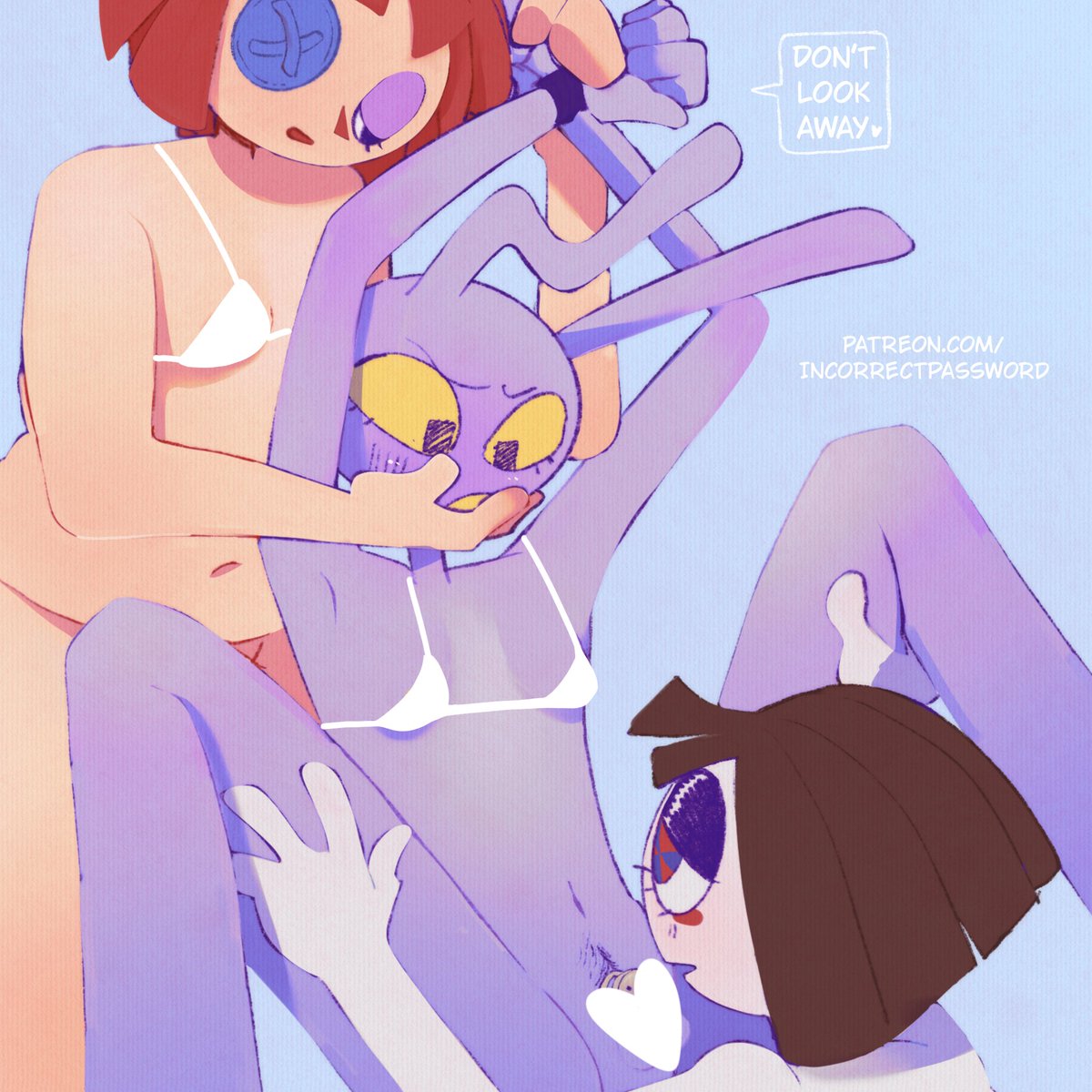incorrectpassip's tweet photo. "funnybunnydoll, Pomni and Ragatha overstimulating Jax" Winning poll prompt for this month. (censored)
#genitalcircus #funnybunnydoll https://t.co/ivWONSA4dU