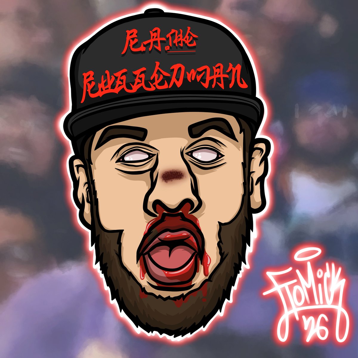 EtomickArt's tweet photo. Made a new Cranium Kreation of @RAtheRuggedMan. Couldn’t decide which hat design I liked so I made multiple. https://t.co/M53HUIhfe8