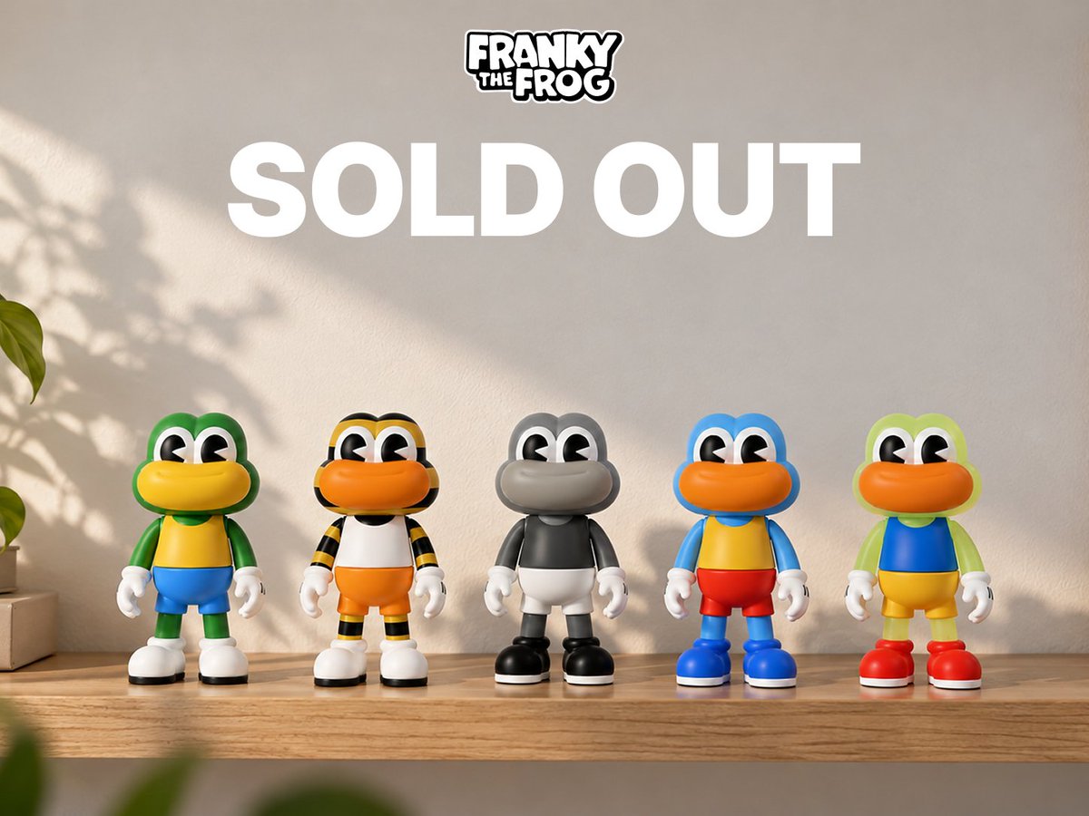 frankythefrog's tweet photo. SOLD OUT 🐸

1,000 First Edition Series One Blind Boxes are gone!

Thank you to everyone who made this launch possible by minting and supporting.

Trading is now live on @opensea

$50,000+ in digital rewards revealing on Oct 2nd.

https://t.co/CohTQO4XP8