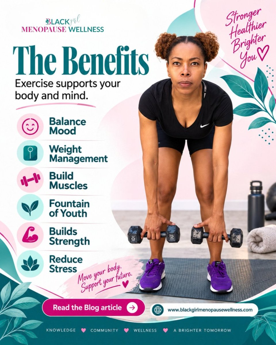 CharmaineVShaw's tweet photo. Today is National Women’s Fitness Day — a reminder that movement is about so much more than appearance. During menopause, regular exercise can support mood, strength, stress management, energy, and overall well-being.

Read the blog article at https://t.co/6dShPLDL3L https://t.co/myS6kUyOIi