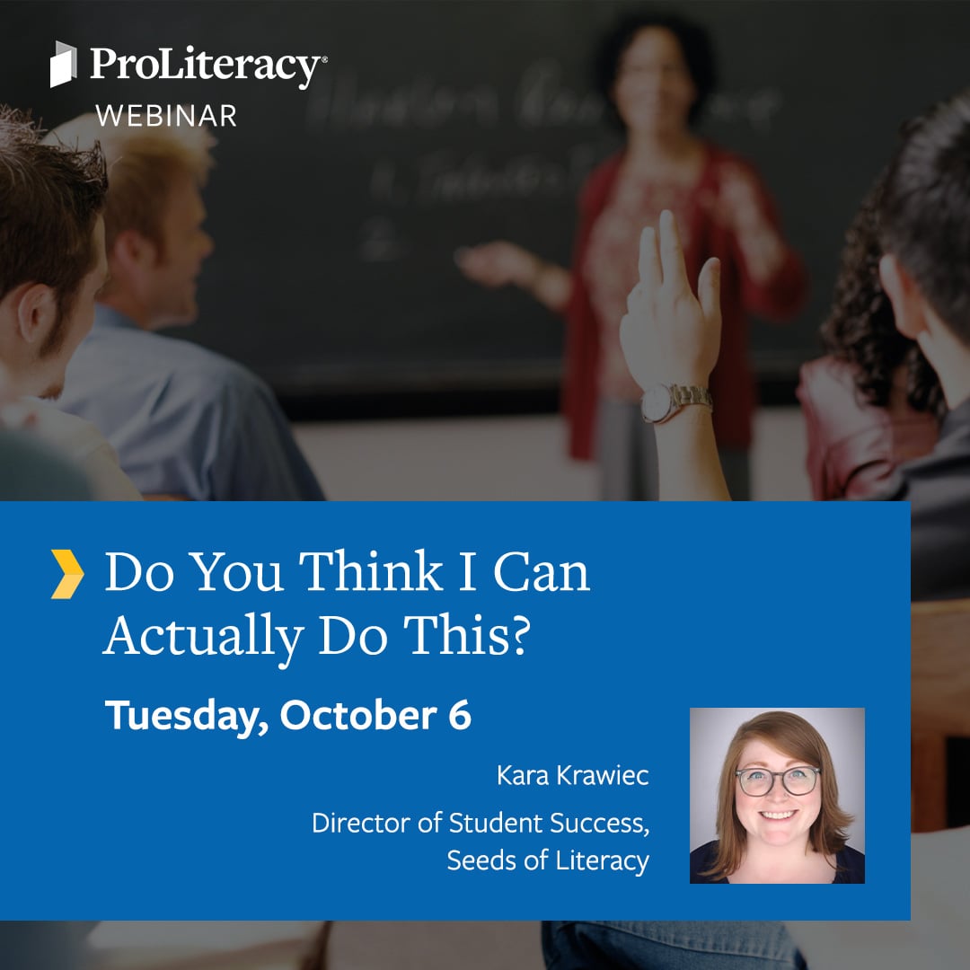 ProLiteracy's tweet photo. Adult learners often face challenges that threaten their confidence and persistence.

💻 Join this Teacher Training Plus webinar to learn strategies for intentional communication that will support students’ growth, independence, and continued success.

🔗 https://t.co/9PtSkukEIQ https://t.co/rulSN99rbS