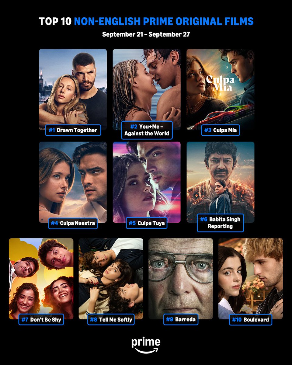 PrimeVideo's tweet photo. Presenting our Top 10 most-watched Prime Original Films & Series for the week of September 21. https://t.co/twVks2ebjZ