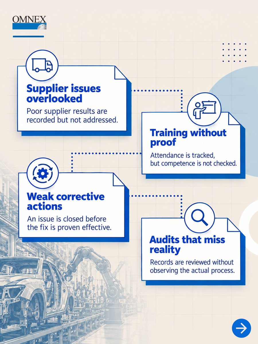 omnexglobal's tweet photo. The IATF 16949:2016 Lead Auditor Training for Automotive Quality Management Systems helps you understand the requirements
Explore now : https://t.co/6EwLiqJSW3
#IATF16949 #IATF16949Training #AutomotiveIndustry #Omnex https://t.co/m2SXL4la2B