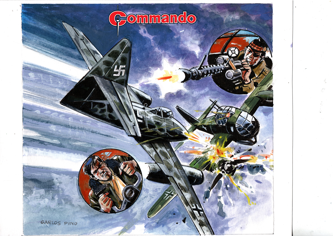 CommandoComic's tweet photo. To celebrate Commando's 6,000th issue, we've got a crossover to end all crossovers in Issue 6001 I Flew with Ramsey's Raiders. Ramsey's ragtag group teams up with Bomber Braddock on an adventure you'd be mad to miss! - QM https://t.co/45jhZLE9FL
