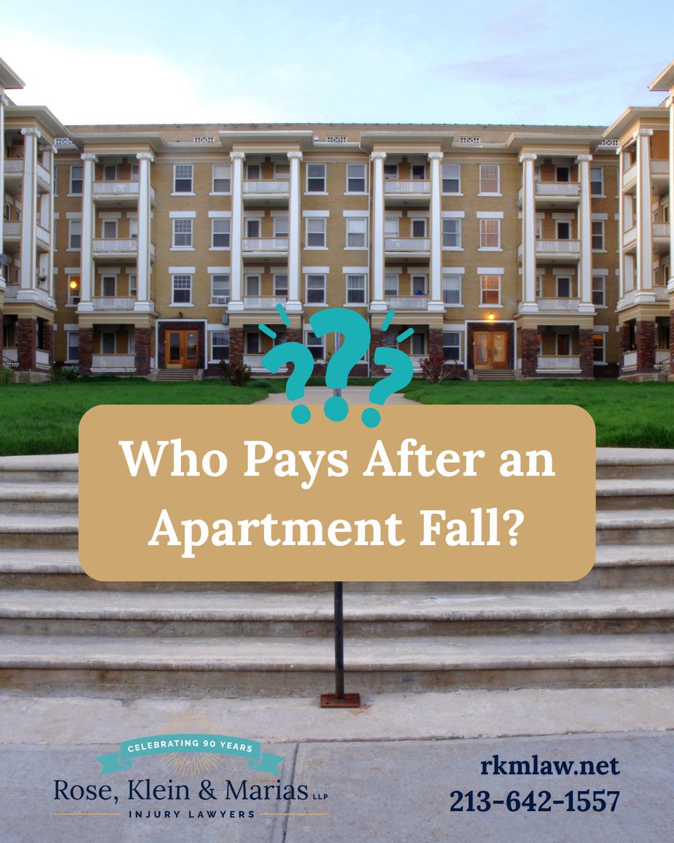 RKMLaw's tweet photo. A fall at an apartment complex can result in more than just minor injuries.

If you've been injured, Rose, Klein &amp; Marias LLP is here to help you understand your rights and explore your next steps.

#RoseKleinMariasLLP #InjuryLawyers  #CaliforniaLawFirm #SlipAndFall https://t.co/UPHsmelzyW