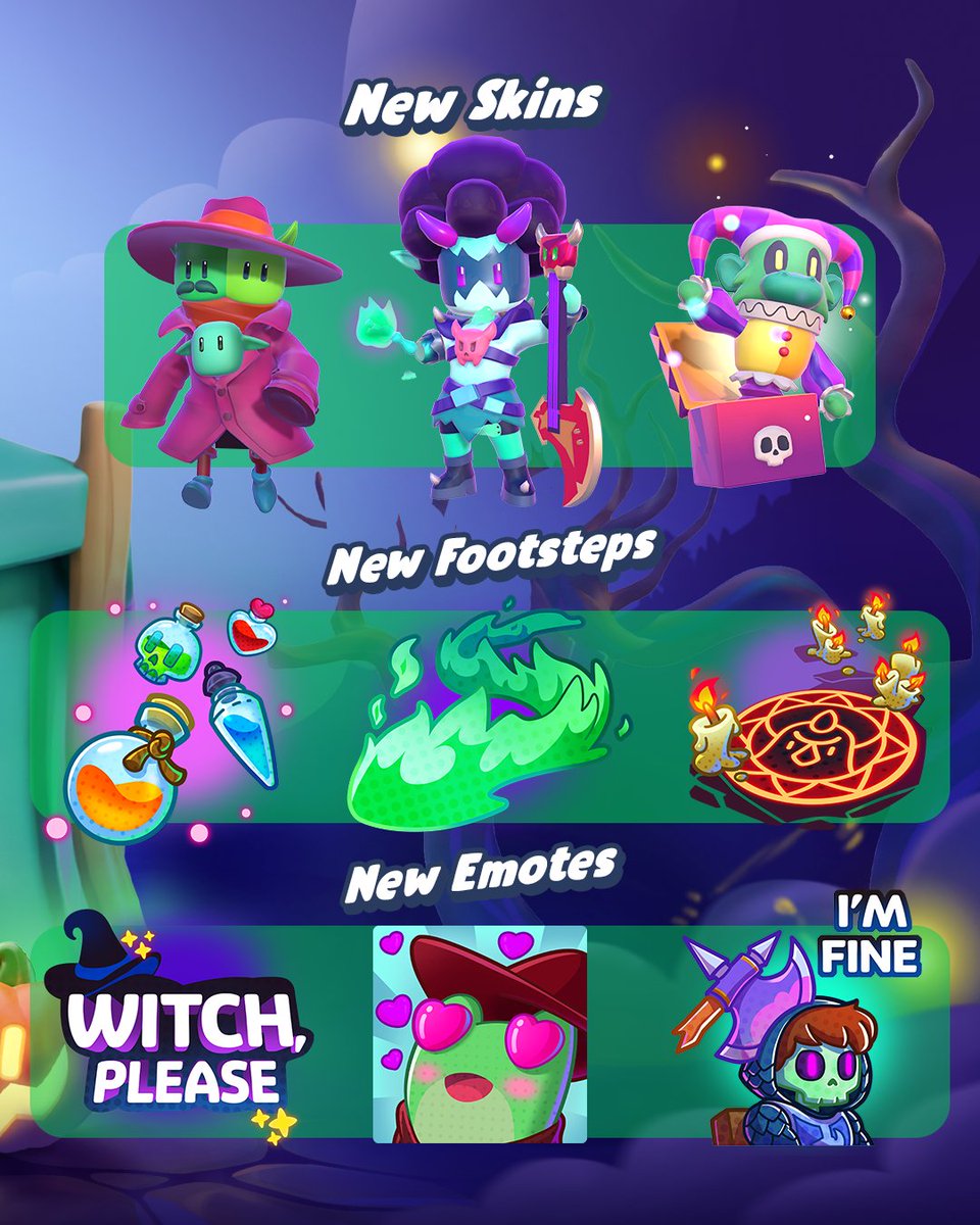 StumbleGuysGame's tweet photo. πͺ Update 0.103 is LIVE! πͺβ£
Step right up to the Cursed Fair π»π‘β£
π Avatar: The Last Airbender returns!
π Pollo Stick Ability!β£
π Stumbleween Community Event with special rewards!
ποΈ And MORE!β£
Full details here π https://t.co/mhVAKyYA9W
#stumbleguys #CursedFair https://t.co/EBbUvGFiqq