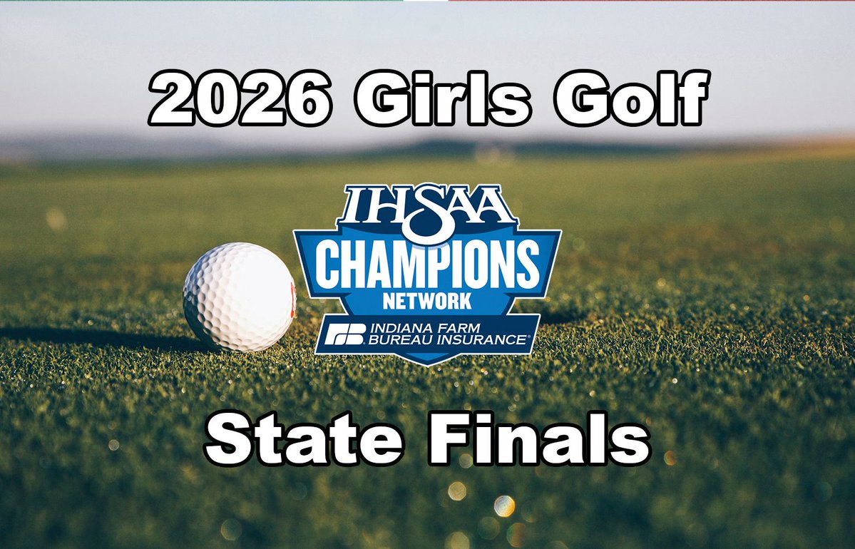 IHSAAtv's tweet photo. Join us this Saturday for live video coverage of Hole 18 of the 2026 @IHSAA1 Girls Golf State Finals starting at 12 pm ET/11 am CT from Battle Ground Golf Club! https://t.co/jMA1D8aN1c