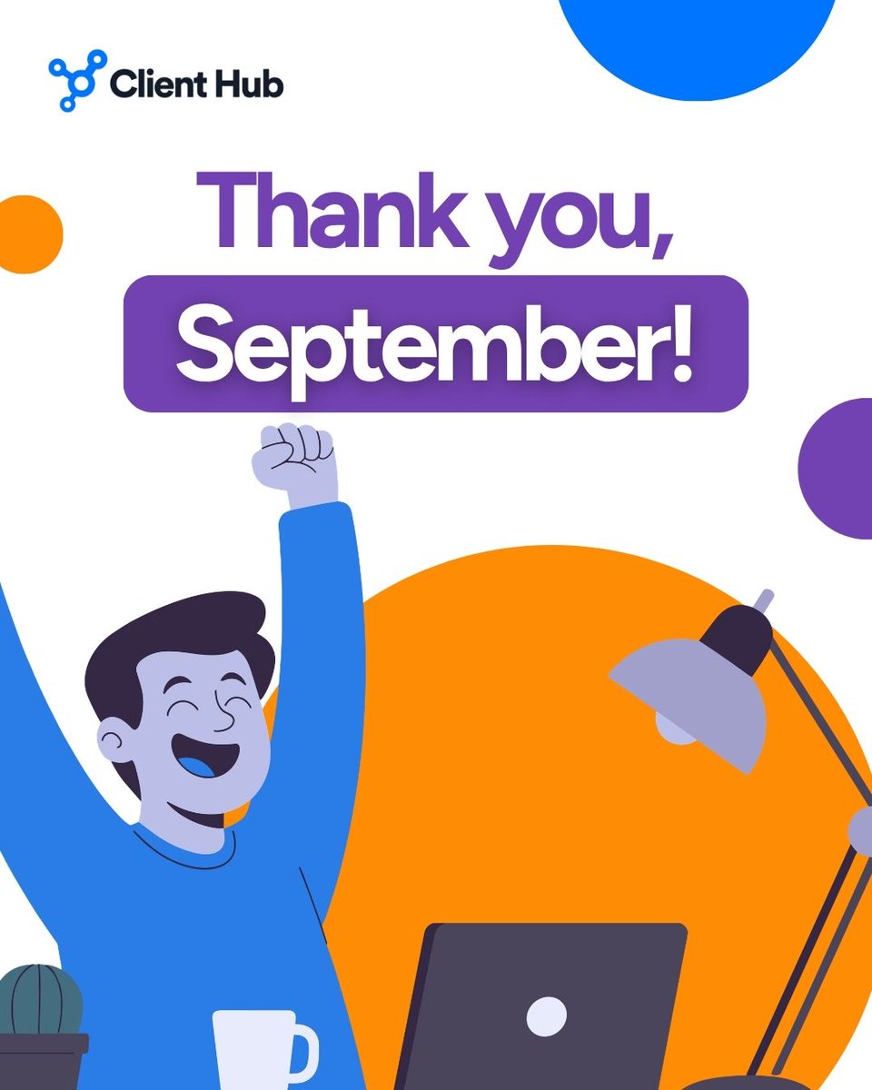 ClientHubApp's tweet photo. We hope you had a great run this September, accounting and bookkeeping pros! You carried a lot this month. Take a moment to celebrate it before Q4 arrives.

Drop your biggest September win below! 👇

#ClientHub https://t.co/M093slD2Ey