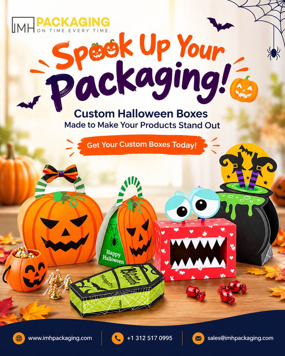 usa_imh's tweet photo. IMH Packaging offers Custom Printed Halloween Boxes designed to make your products stand out.
https://t.co/iWR1qr6Hwd
#IMHPackaging #HalloweenBox #HalloweenBoxes #CustomHalloweenBoxes #PrintedHalloweenBoxes #Halloween #Halloweens #Spooky #Products #CustomPrintedHalloweenBoxes https://t.co/5f6OEDfYTd