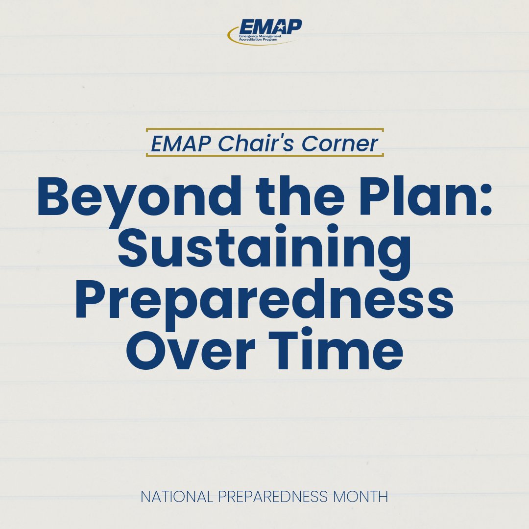 EMAP_US's tweet photo. What does it take to keep an emergency management program effective year after year? EMAP Commission Chair Jody Ferguson looks at the people, partnerships, and practices that support strong programs.

Read more: https://t.co/qInF4SOgyb 

#EMAP #EmergencyManagement https://t.co/T8dWB4ieMo