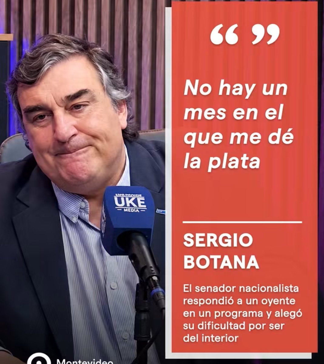 Gilbenn's tweet photo. Botana dice que no le alcanza la plata y que no llega a fin de mes 
Gana $840.000 por mes 

Después se quejan cuando les digo Teletubbies a sus votantes https://t.co/QnESOt4HFc