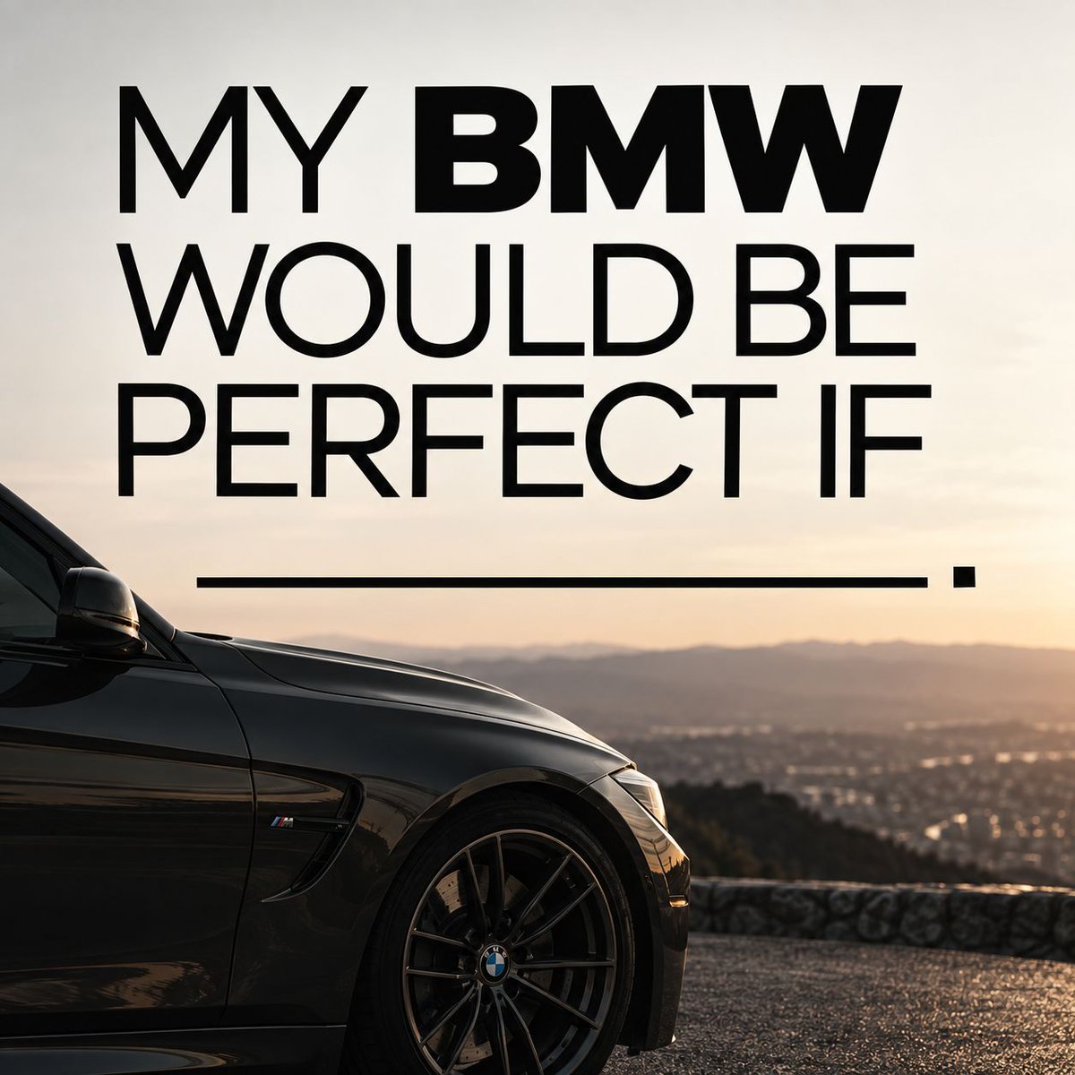 bavsound's tweet photo. Your BMW would be perfect if ________. 👀

No wrong answers. Just one thing you’d change, add, or fix.

What’s yours?

#BMW #BMWEnthusiast #BMWLife #Bimmer #BMWCommunity https://t.co/iCknZAAkbD