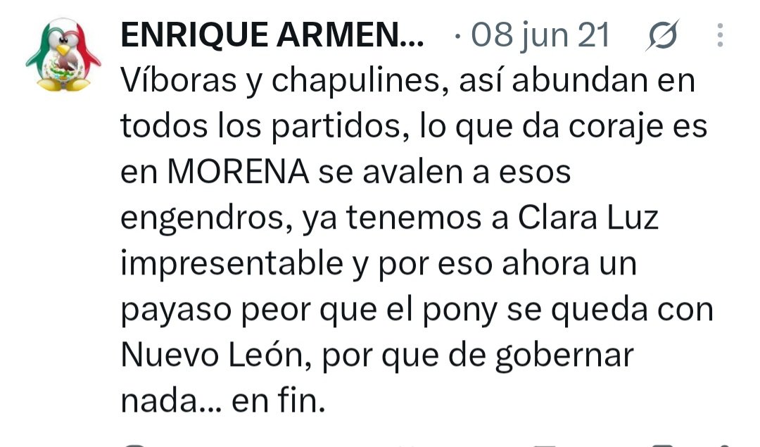 Monicao2712's tweet photo. 🚨INCREÍBLE:  Este tuit es de 2021, hoy 2026 sigue vigente. 

"Quién no conoce su historia está condenado a repetirla", lo peor es que todos sabemos esa triste historia, que no les importó a @CitlaHM , ni @A_MontielR .
@PartidoMorenaMx https://t.co/l8xopohwDd