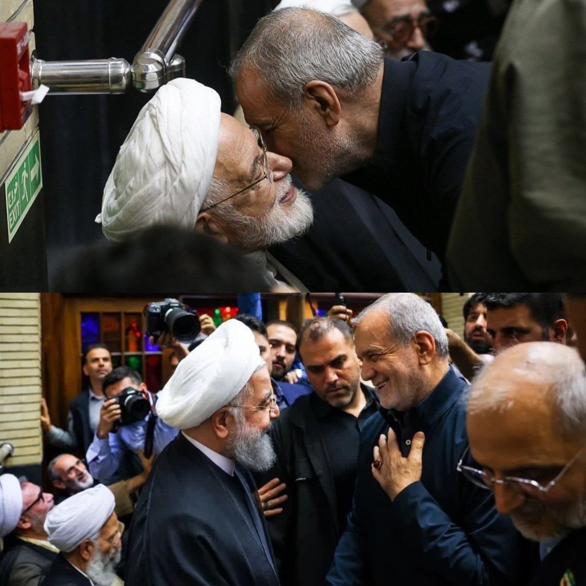 1374Hassan_A's tweet photo. تزویر سکه‌ای دو روست که بر یک رویش عکس امام شهید و بر روی دیگرش بوسیدن سران فتنه و اظهار ارادت به شیخ بنفش است
پزشکیان بچه نیست که با تشویق و انتقاد ما سر به راه شود، پزشکیان آمده که کار ناتمام خاتمی و کروبی و روحانی را تمام کند
پزشکیان را باید تکفیر و لعن کرد تا به عزلش برسیم https://t.co/LbdDorghrO