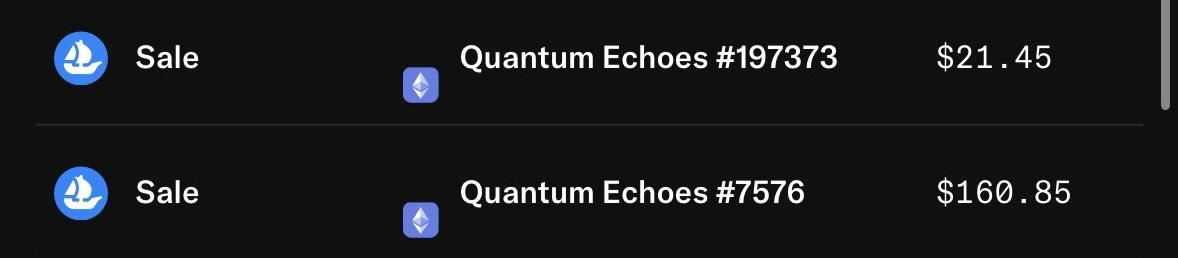 Atreus_web3's tweet photo. An Ultra Rare QFT just sold for $160 👀🦋

The reveal literally just started and we’re already seeing this kind of action.

The fun is just beginning. Let’s see what these rarities start trading for as more Echoes get revealed. @quipnetwork 😱

OpenSea: https://t.co/892F0eQ0gH https://t.co/QaiTBAtcC6