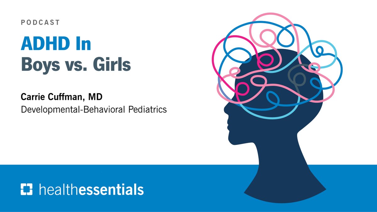 ClevelandClinic's tweet photo. ADHD doesn’t look the same in every child – and symptoms are often vastly different between boys and girls. In this podcast, pediatric developmental behavior specialist Dr. Carrie Cuffman breaks down the wide range of signs that may point to ADHD.

https://t.co/j8PEHPWcWM https://t.co/OYWwPWosFe