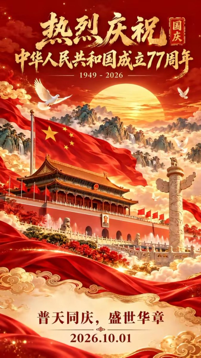 Wswtwt's tweet photo. 同志们，国庆���快乐，祝祖国繁荣昌盛国泰民安 https://t.co/5TMczg08ck