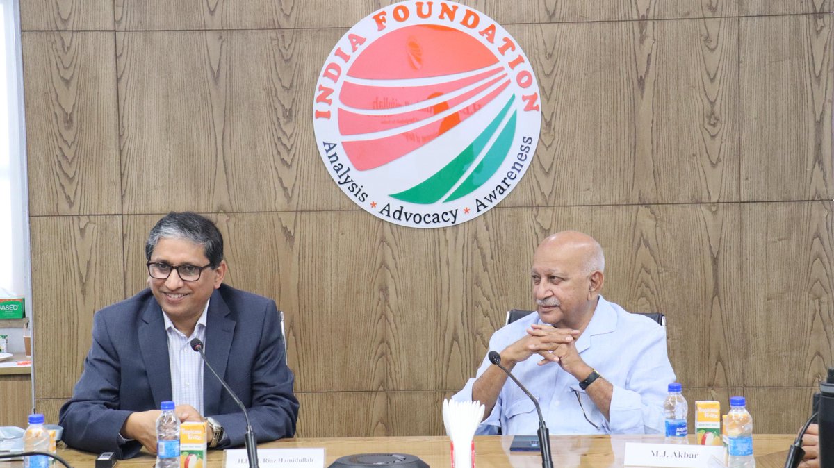 indfoundation's tweet photo. On 30 September 2026, India Foundation hosted a farewell in honour of H.E. M. Riaz Hamidullah, High Commissioner of Bangladesh to India, marking the conclusion of his tenure.  We extend our sincere appreciation for his contributions to bilateral ties, and wish him continued success.