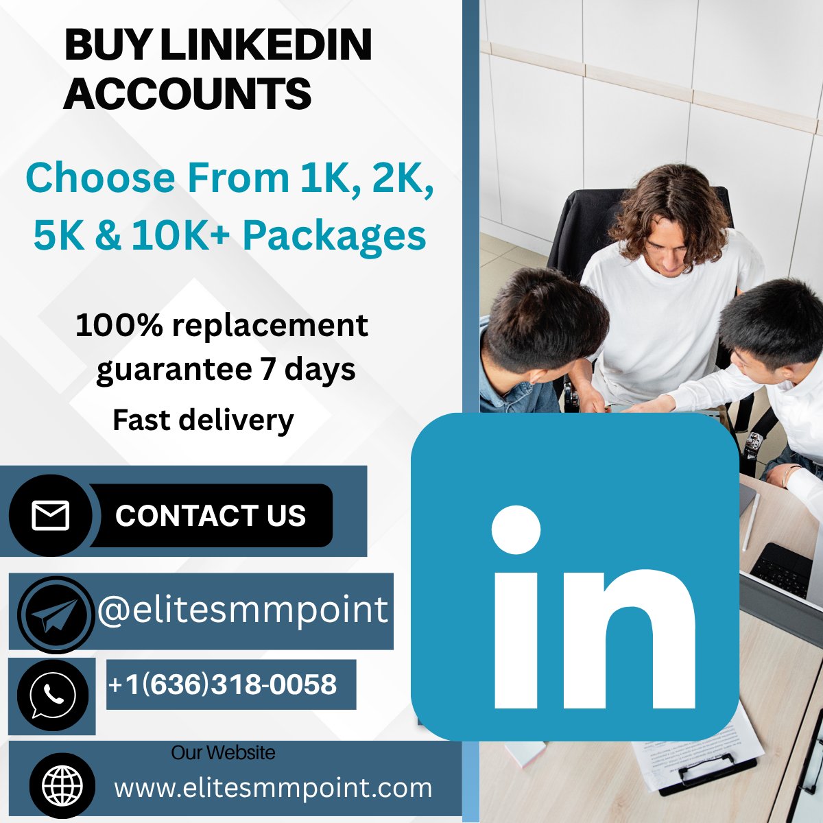 Christinajtp's tweet photo. Sale Linkedin Accounts
Microsoft Teams:EliteSMMPoint
Telegram: @EliteSMMpoint
WhatsApp:+1(636)318-0058
https://t.co/cmDqqSn5uV
#buylinkedinaccount,#seo,#cashapp,#socialmedia,#seoservice,#usaaccounts,#digitalmarketer,#Uzbekistan https://t.co/t8m18EBdsz