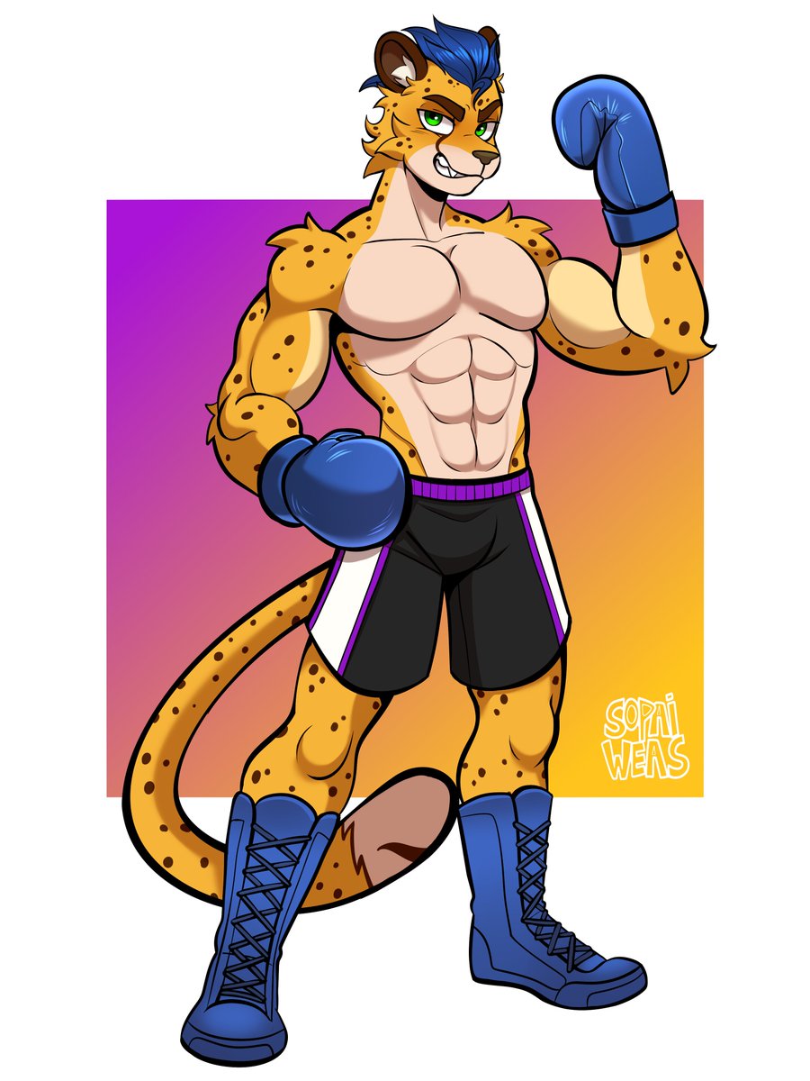 EvanBlessedChee's tweet photo. Shall we train together 😼🥊?

Amazing art by @/_sopaiweas_(ig) 💙

#furry #furryart #boxing https://t.co/eA0SYudS8p