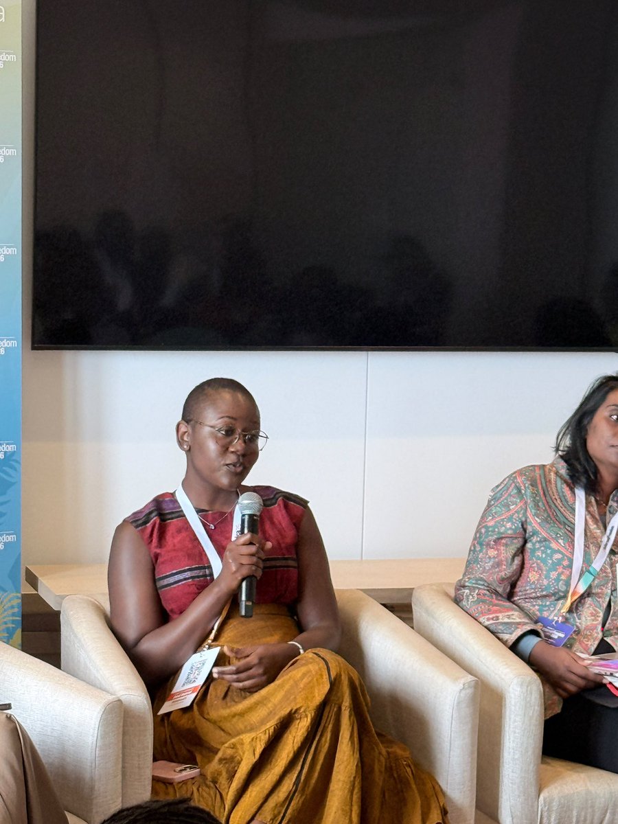article19eafric's tweet photo. Africa’s AI future is being shaped right now.

At #FIFAfrica26, our Digital Rights P.O Angela Minayo, joined fellow experts to explore who gets to shape AI governance, who controls the data, and who is accountable when AI systems impact people's rights and lives.

1/2 https://t.co/Su8sQ441Et