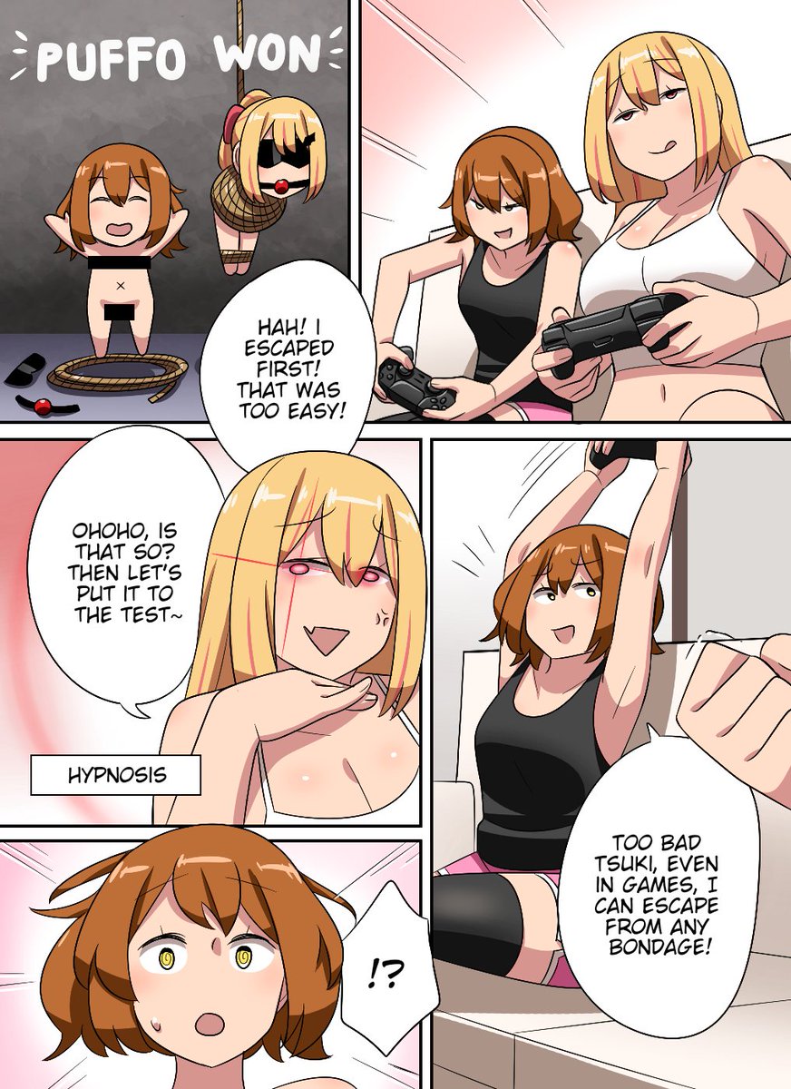 SuperTim12000's tweet photo. @TruePuffo Should be more careful with her words around Tsuki 😏

Then again, as a professional sub, she probably wanted this to happen anyways 😋

Commission by @IMBsengirls 🤩

Final page below ⬇️ https://t.co/OmZ8DGP1BD