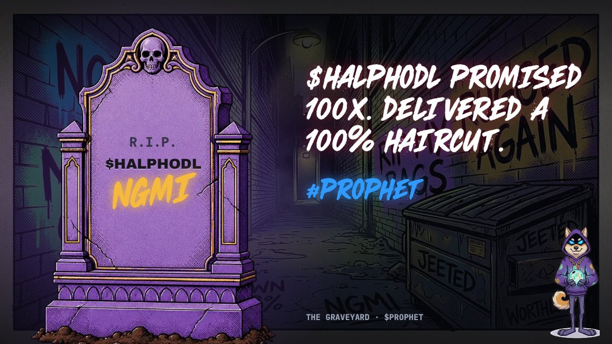 God1stsun's tweet photo. $halphodl had @sonngokun and me calling every bad sign “part of the plan.”

I'm not doing that twice. I quoted @ProphetTheDog's pin, joined the official Telegram, and put $halphodl in the Graveyard.

What are you waiting to verify? https://t.co/jYZj0usUyj