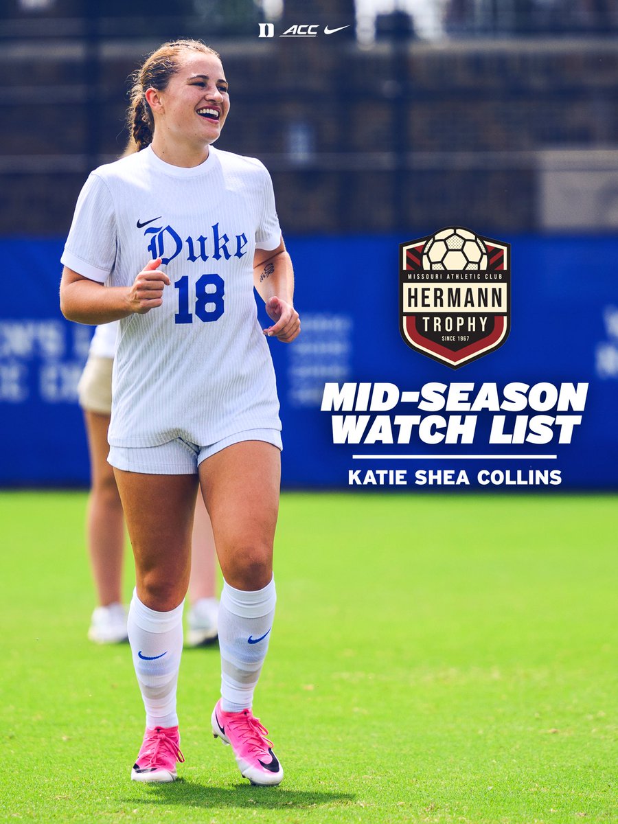 DukeWSOC's tweet photo. This crew >>

Mia, Cam, Katie Shea, and Sam all land on the @HermannTrophy mid-season watch list 🫶 https://t.co/CoB7BpcOw8