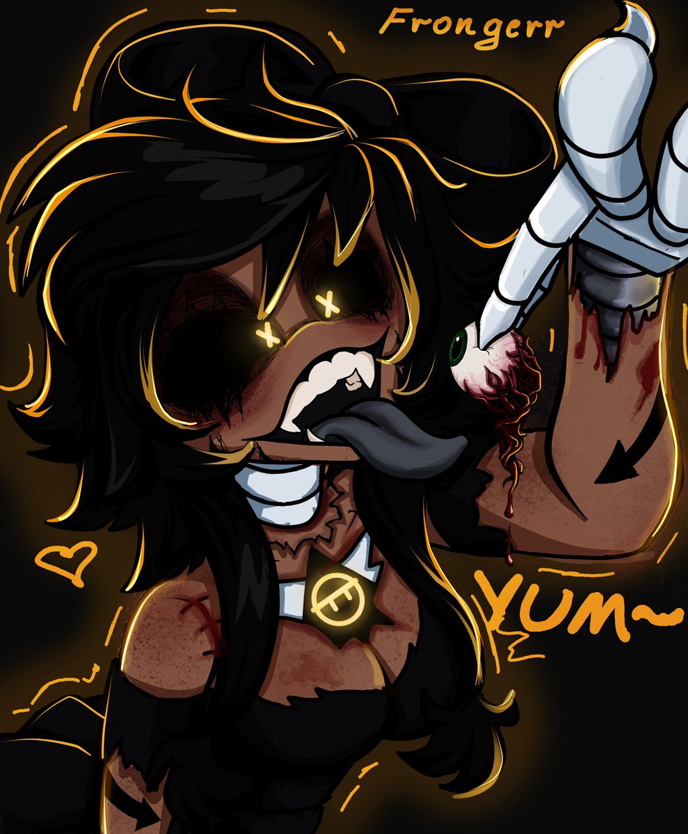 frongerr's tweet photo. CYN STOPPPP THIS IS TESSAS EYEBALL!!! #MDfanart #murderdrones #murderdronesfanart #cyn #glitch https://t.co/w6bsa4Ogzd