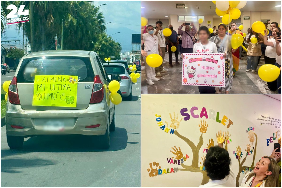 24_morelos's tweet photo. ¡XIMENA TOCÓ LA CAMPANA Y COMENZÓ UNA NUEVA ETAPA! 💛🔔
Con apenas 13 años, #Ximena cerró una de las etapas más difíciles de su vida tras concluir tres años de tratamiento contra el cáncer en el #IMSSMorelos.
Su mano quedó marcada en el Árbol de la Vida como símbolo de todo lo que superó. Ahora comienza una etapa de seguimiento médico y mira hacia adelante con una meta clara, algún día quiere estudiar enfermería o criminología.