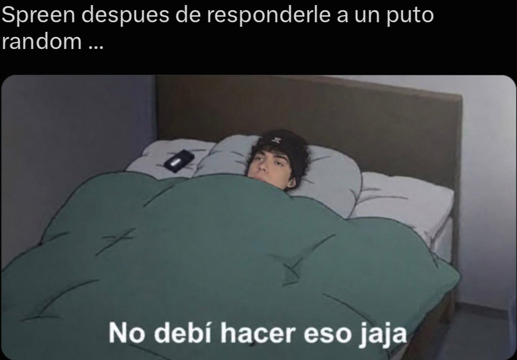offyvill's tweet photo. @Bichoz_exe @luciae_silence "por qué es tonto"
Spreen después de engancharse por un random en Twitter: https://t.co/3Czz6ob2Nu