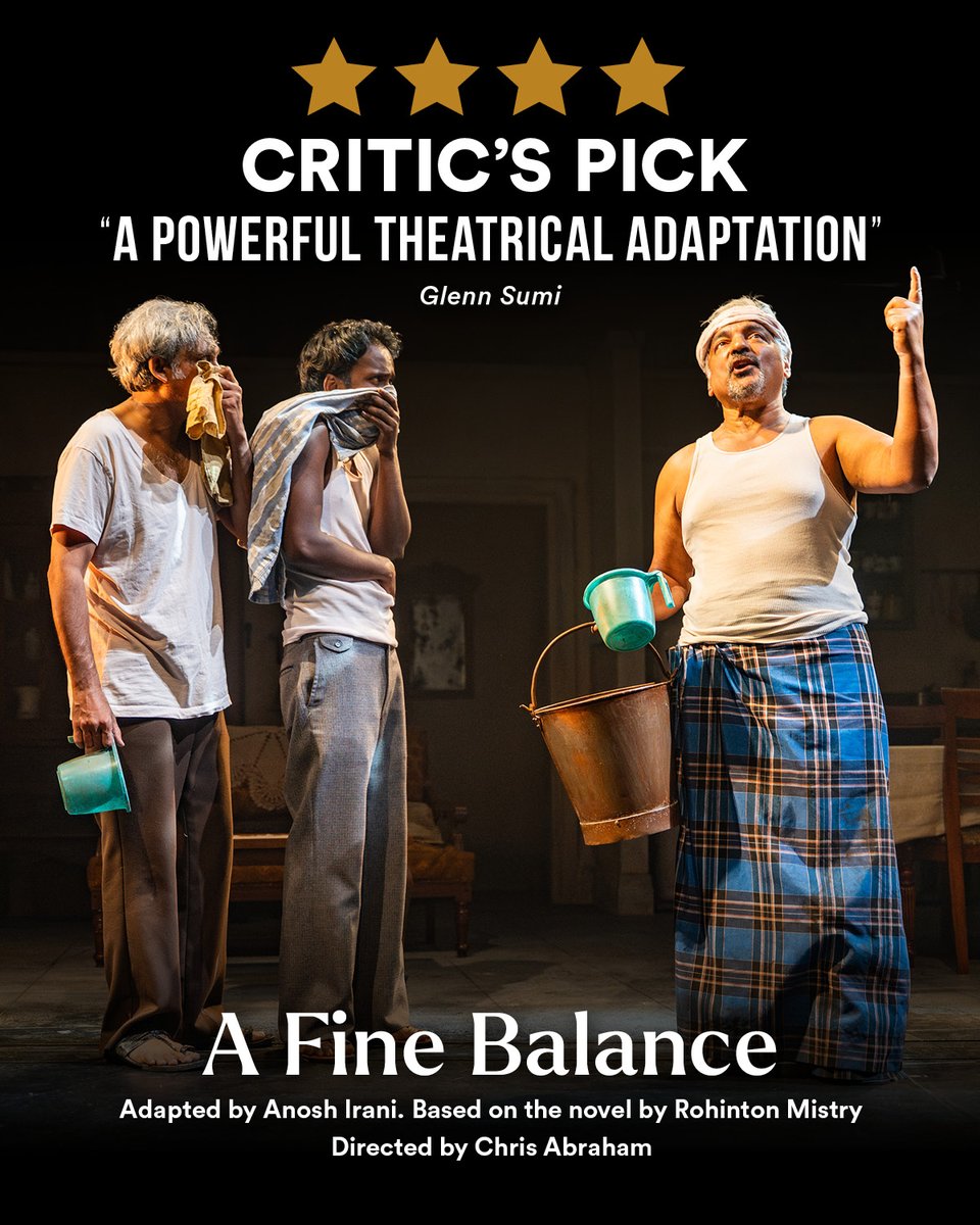 crowstheatre's tweet photo. ✅ Glenn Sumi gives three Crow's productions this happening fall a Critic's Pick. A FINE BALANCE and MEASURE FOR MEASURE onstage now with ROGERS V. ROGERS coming up later in the season.

🎟 https://t.co/2fOxRDCyL2 https://t.co/dgqYBvgudc