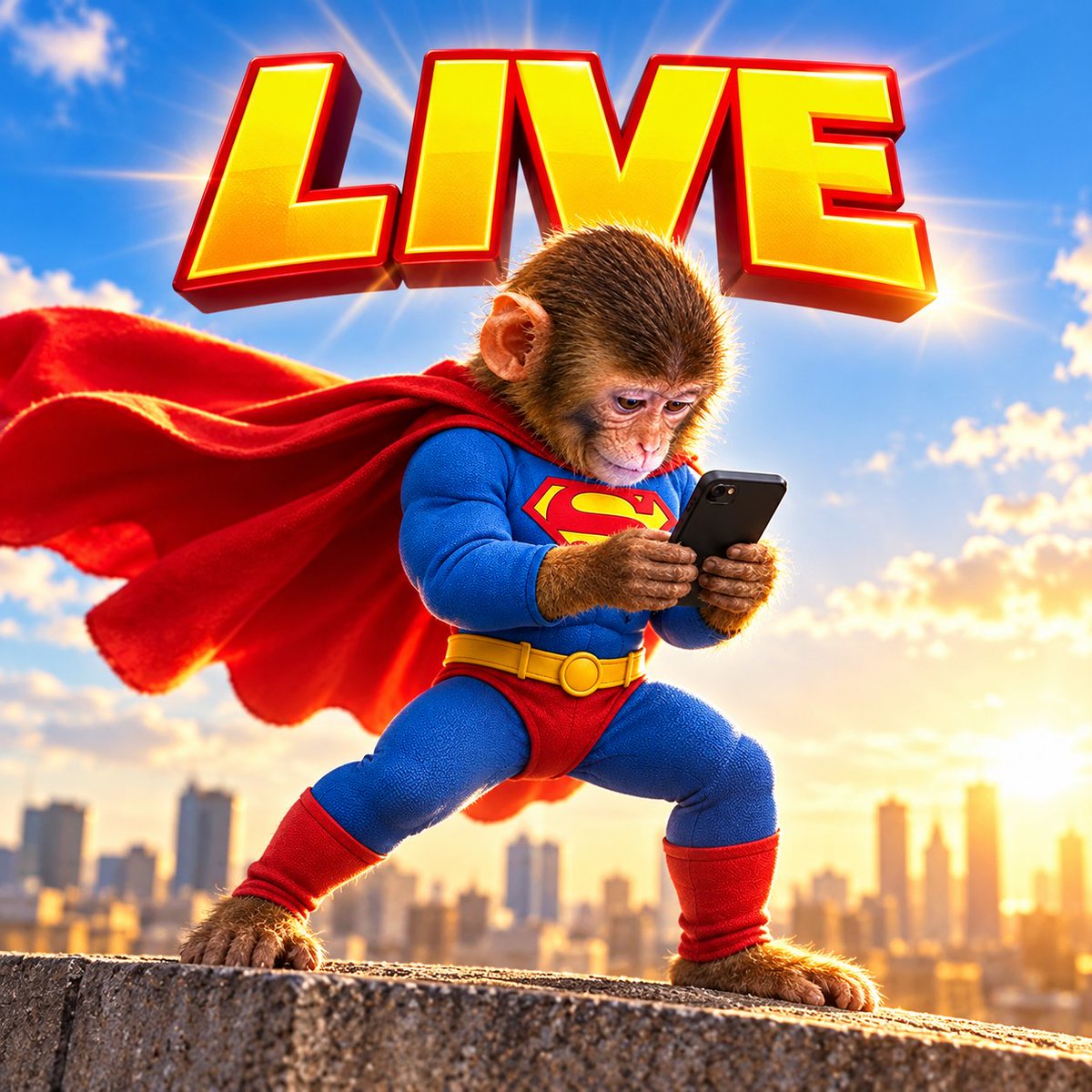 SUPERFONE_sol's tweet photo. Super Ape on Fone just picked up. Red cape, phone in hand - the hero is live.

CA: 6LZ4RXi7N6tRxrYrDZw8HxAvDQVgPmh9LWAP7ettpump

WEB: https://t.co/Uih685hiaX

#SuperApeOnFone #ApeOnFone #Ape #MemeCoin #Solana #Launch #Onchain https://t.co/wwes09azcp