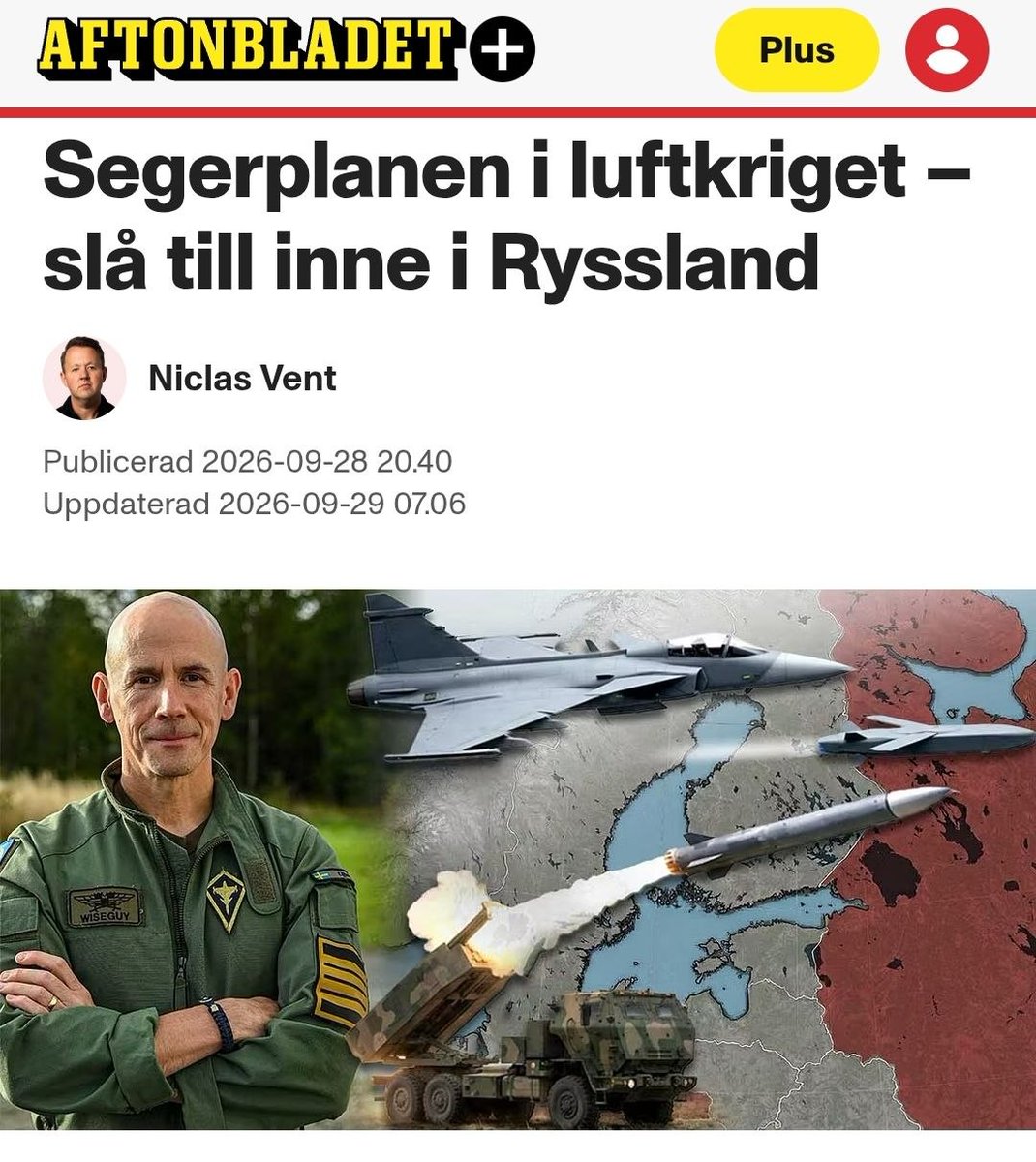 Gerashchenko_en's tweet photo. If Russia attacks Sweden, the Swedish Air Force will strike targets deep inside enemy territory rather than limit itself to defense -  Colonel Carl Bergqvist, Commandant of the Swedish Air Warfare Centre

"An attack must come at a high cost," Bergqvist said. According to him, this is not about preemptive strikes but deterrence: a potential aggressor must understand that hostilities will not remain confined to Swedish territory.

A key element of the concept would be integrating Taurus KEPD cruise missiles onto JAS 39 Gripen fighter jets. The missiles have a range of more than 500 km and are designed, in particular, to strike hardened targets. The military is also asking the government for missiles with a range of up to 2,000 km. For comparison, Stockholm is about 1,200 km from Moscow.

Ukraine’s experience in the war has pushed Stockholm to rethink its strategy: deep strikes on logistics, command centers, and air bases can disrupt an enemy operation at an early stage.

In addition to long-range strikes, the concept calls for dispersing aircraft and using sections of highways for takeoffs and landings. Sweden also plans to strengthen air defenses, counter-drone capabilities, and reconnaissance using drones and satellites.

Source: Aftonbladet