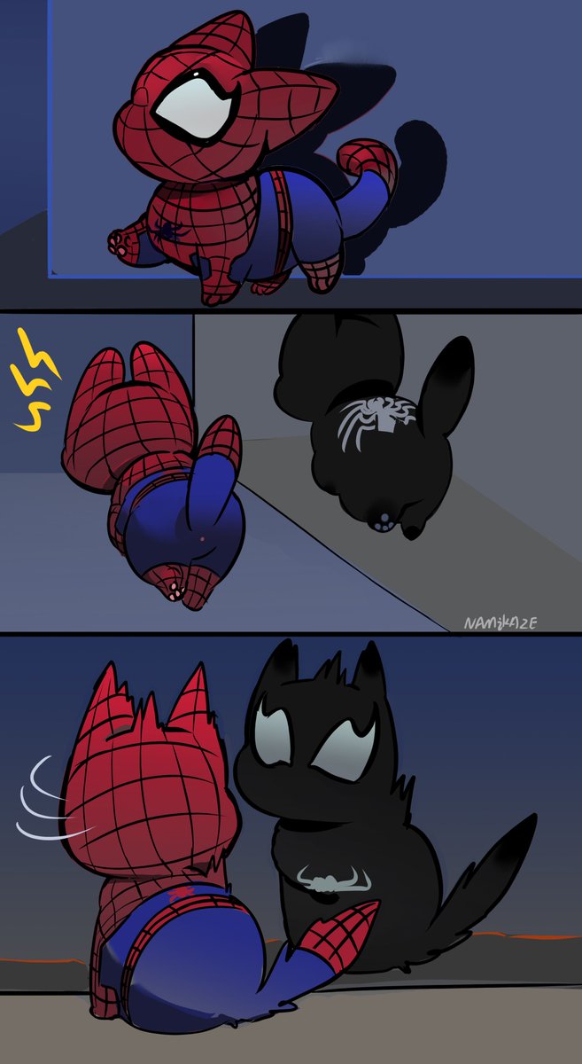 NamikazeNami1's tweet photo. #spiderman #‌Venom Mirror https://t.co/jb96moHdmm